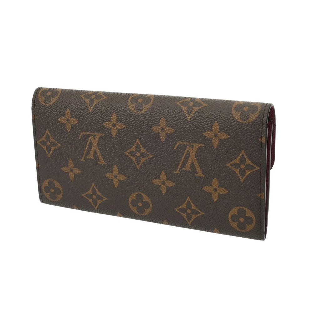Louis Vuitton Canvas Portefeuille Fuchsia Monogram Long Wallet Emilie Pink